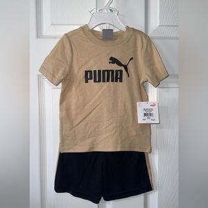 Puma Beige and Black Baby Outfit